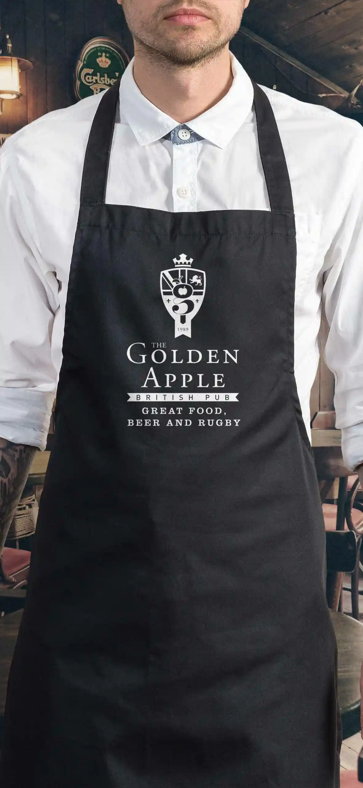 The Golden Apple, British Pub, création du logo et de la charte graphique