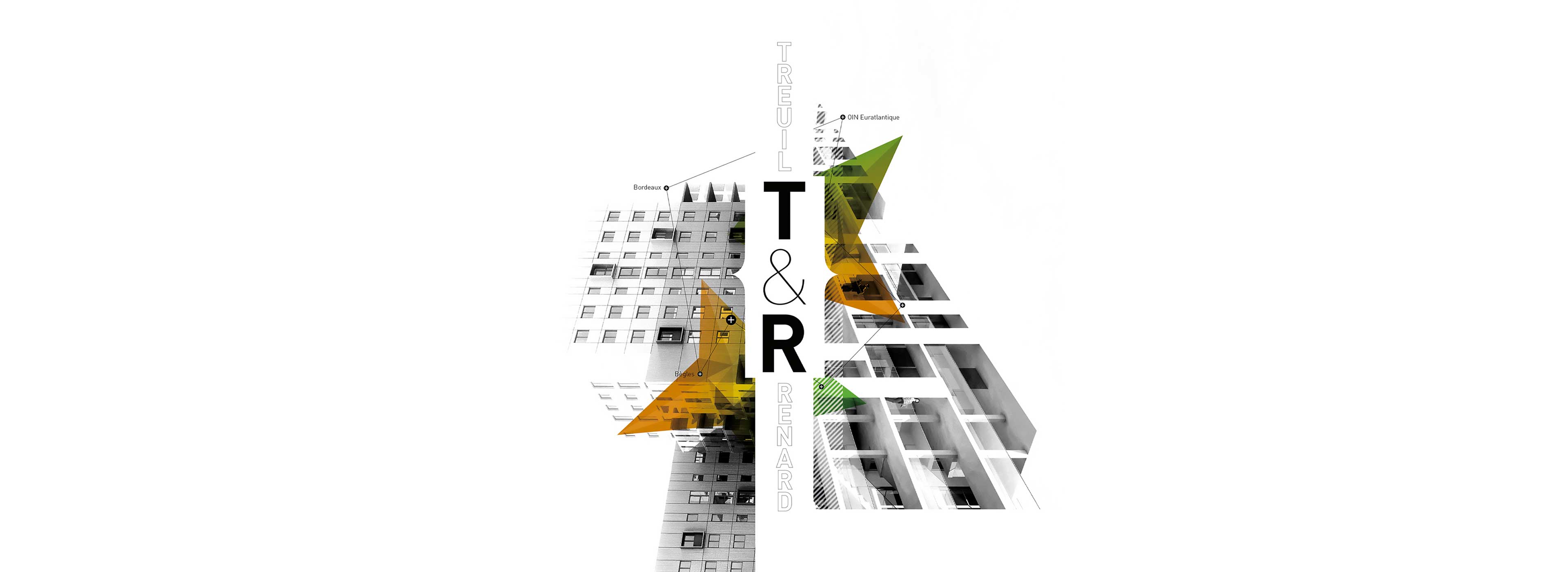 Node Arquitectura, diseño del logotipo « T&R », y del folleto de presentación