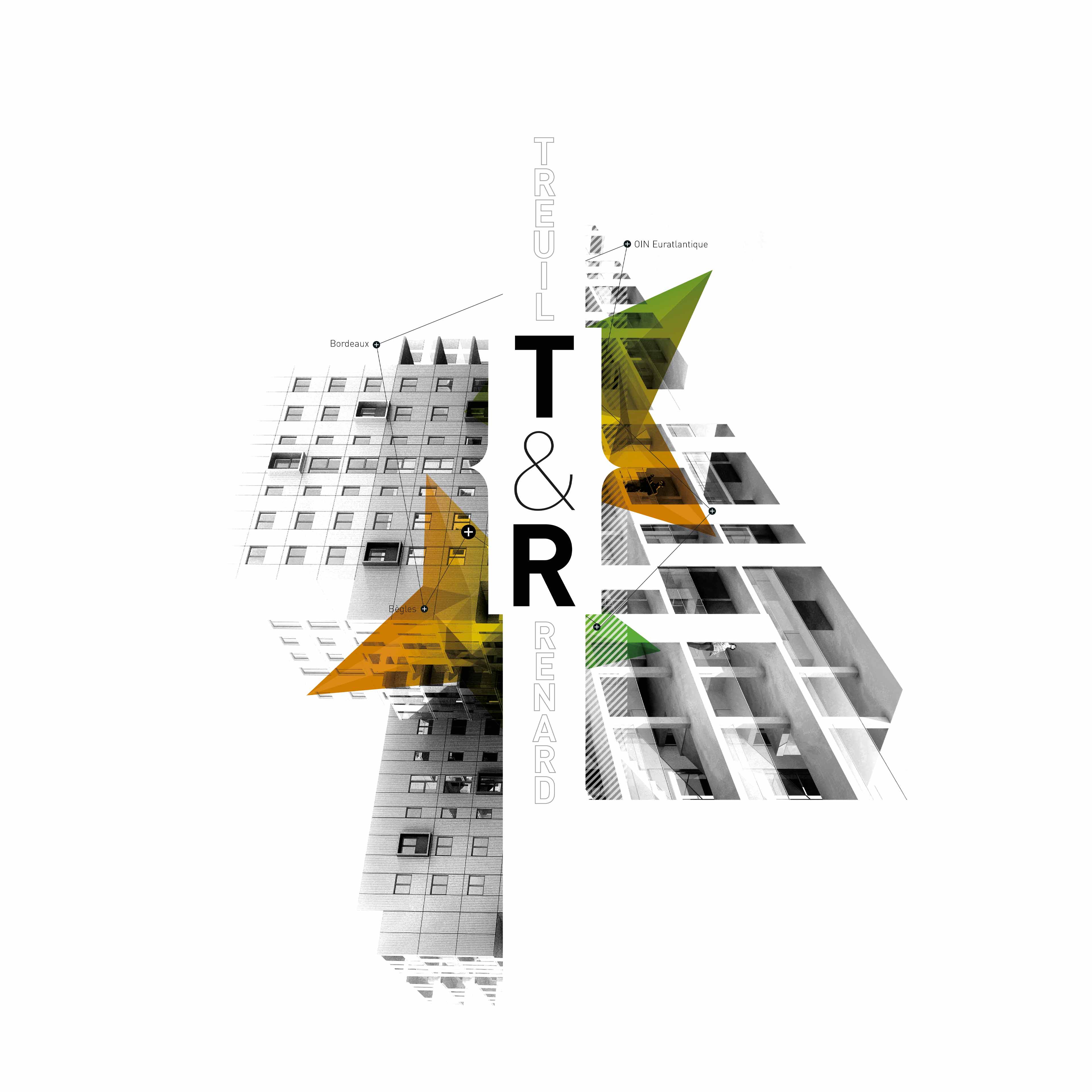 Node Arquitectura, diseño del logotipo « T&R », y del folleto de presentación